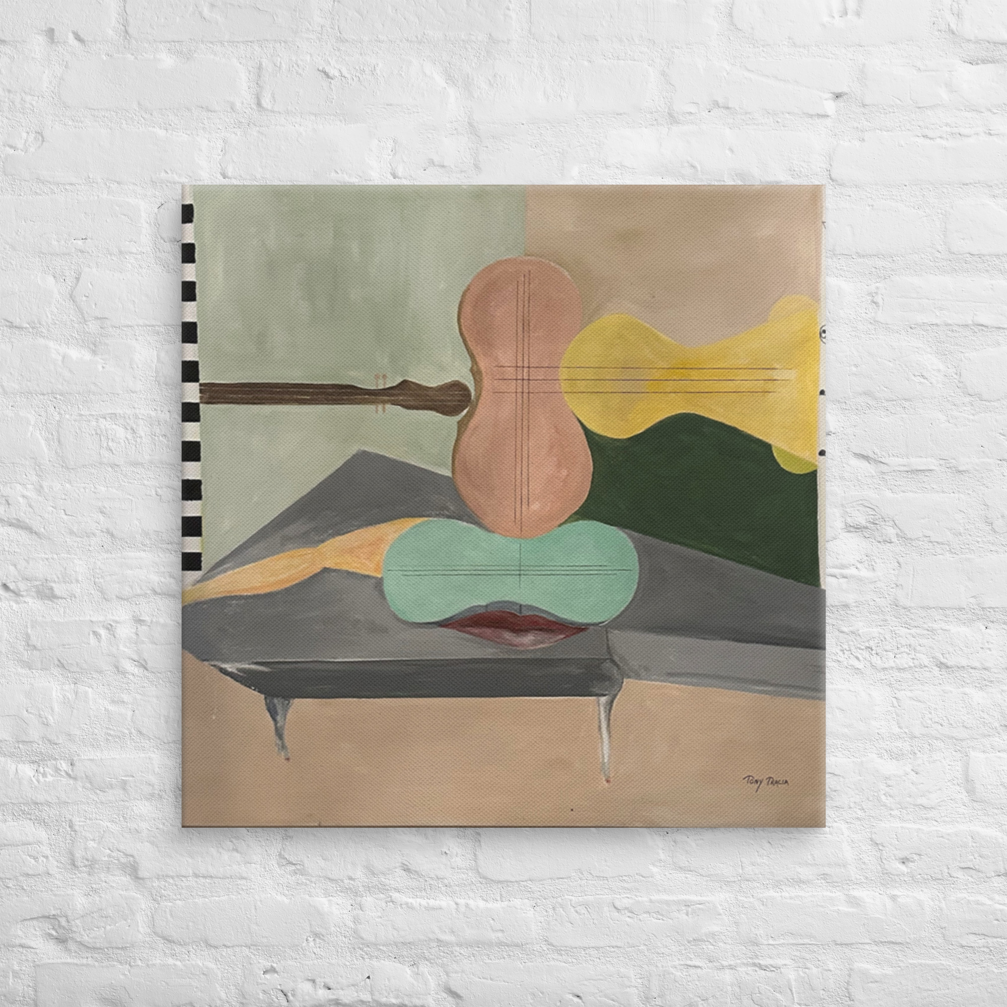 Guitar Strings Collage on Piano - Image 3